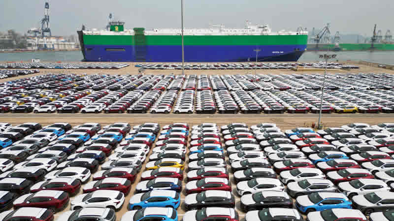 中国电动车进入欧洲港口